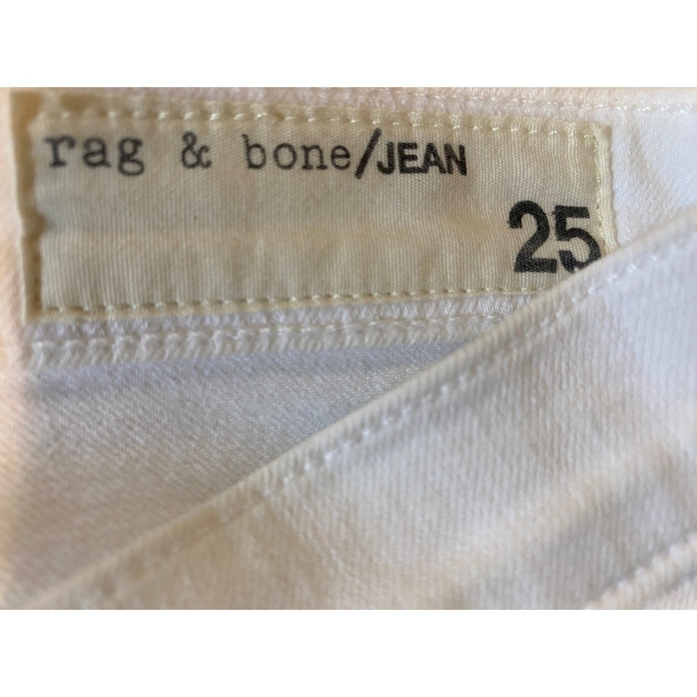 Rag & Bone The Dre in Aged Bright White Jeans Size 6/25 Made in USA - Picture 6 of 10